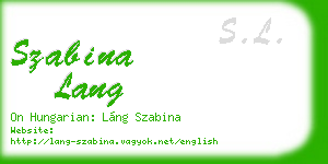 szabina lang business card